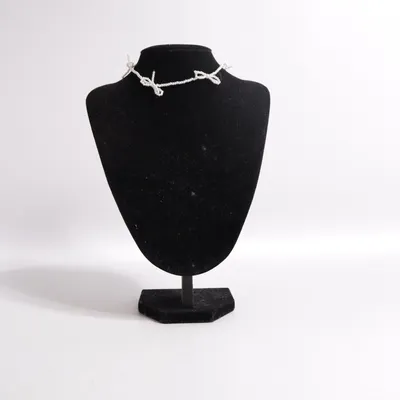 Necklace (White, Silver) from Steel Unknown metal