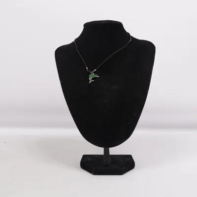 Necklace (Black, Green) Unknown metal