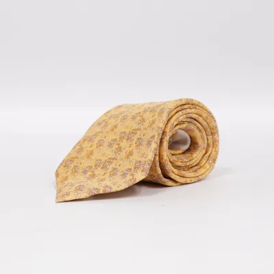 Cravate (Jaune, Marron) de Pineda Covalin Soie