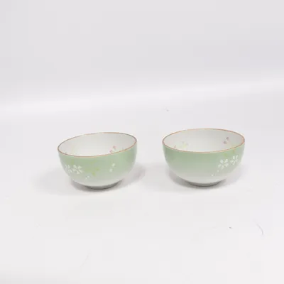Bowl (Green, White, Multicolored)