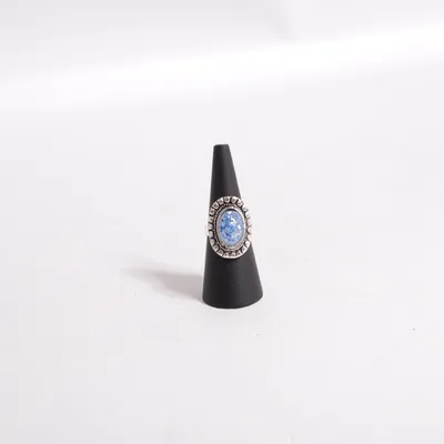 Ring (Silverfärgad, Blå) Okänd metall