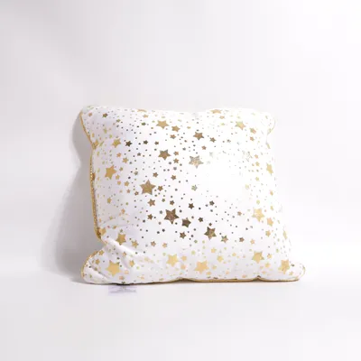 Cushion (White, Gold) from Home & Deco