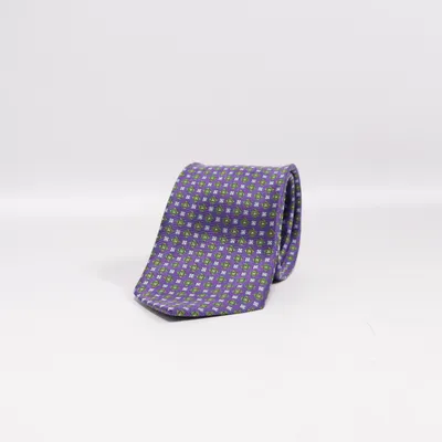 Cravate (Violet, Multicolore) de Crockett & Jones Soie