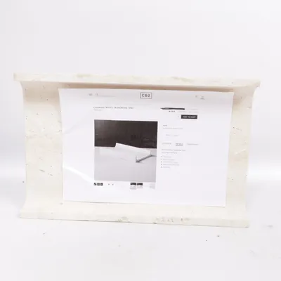 Tray (Channel White Travertine Tray) from Crate & Barrel