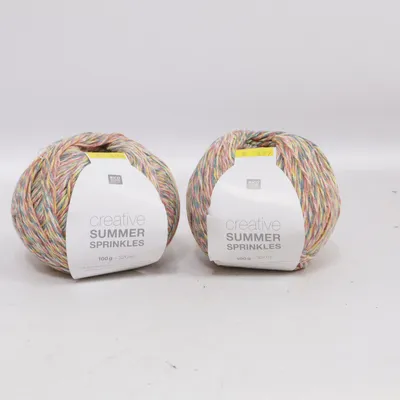 Garn (Summer Sprinkles) från Rico Design Akryl, Bomull