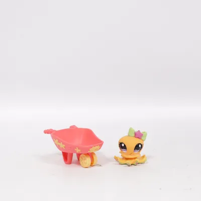 Toy figurine (Pink, Orange, Green) from Littlest Pet Shop