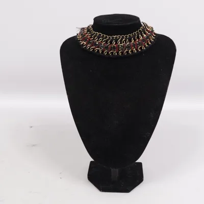 Choker (Black, Silver, Red) from Opia Unknown metal