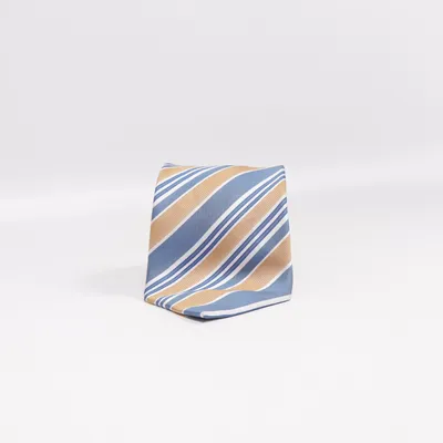 Cravate (Bleu, Marron, Blanc) de Paolo Negrato Polyester