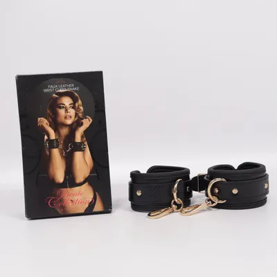 Kostumetilbehør (Faux Leather Wrist Cuffs Snake) fra Private Collection by Hunkemöller