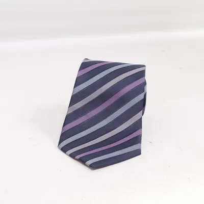 Cravate (Bleu, Violet, Gris) de Luciano Soie