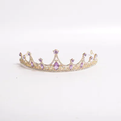 Tiara (Guldfärgad, Lila)