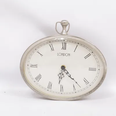 Wanduhr (Silber, Weiß)