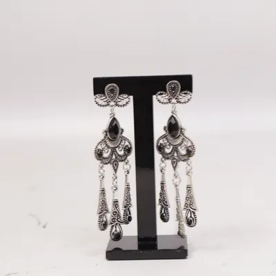 Øreringe (Sølv, Sort) fra Fashion Jewelry Ukendt metal