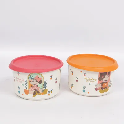 Lunch box (White, Red, Orange) from Tupperware