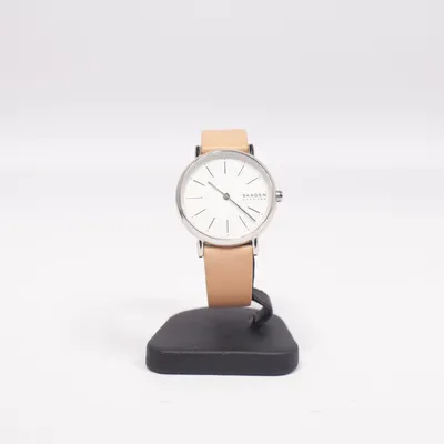 Armbåndsur (Beige, Hvid, Sølv) fra Skagen