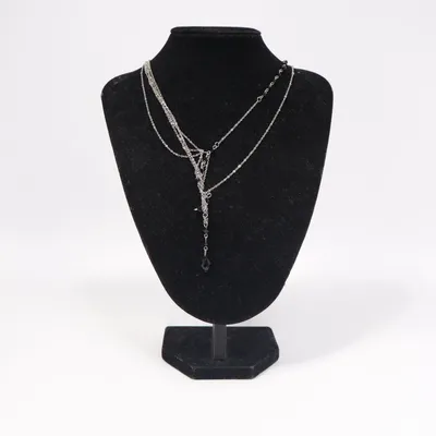 Halsband (Silverfärgad, Svart) från Fashion Jewelry Okänd metall