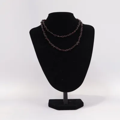 Necklace (Echter Granatschmuck !!!!) Unknown metal