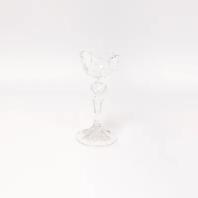 Candlestick (Kerzenhalter  aus Kristall / wie Blüte geformt ) from Bohemia