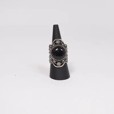 Ring (Sort, Sølv) Ukendt metal