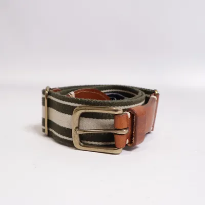 Belt (Green, Beige, Brown) from Tommy Hilfiger Polyester, Viscose