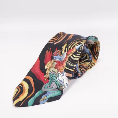 Cravate (Noir, Multicolore) de Michaelis Soie