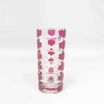 Vase (Schwere und standfeste kleinere Vase aus Pressglas )