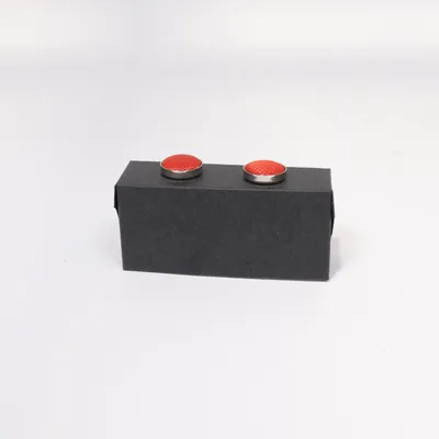 Manschettknappar (Röd) Okänd metall
