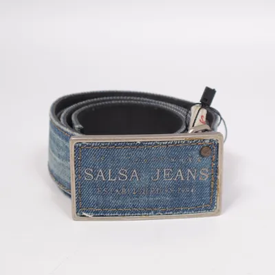 Belt (Blue) from Salsa Jeans Cotton, Leather