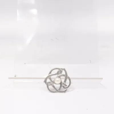 Broche (Zilver, Wit) Onbekend materiaal