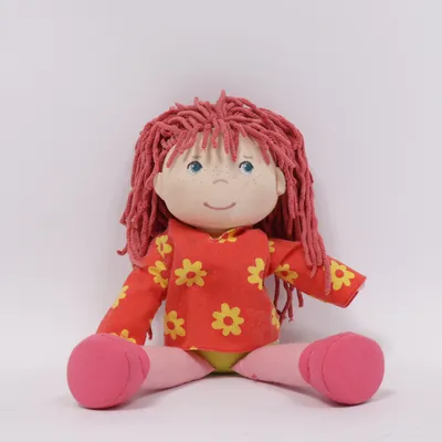 Dukke (Rød, Pink, Flerfarvet) fra Haba Bomuld, Elastan, Polyester