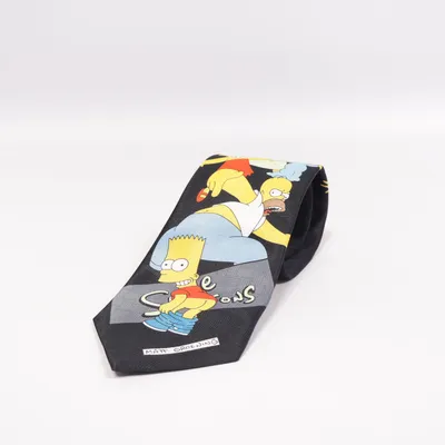 Tie (Black, Multicolored) from The Simpsons Polyester