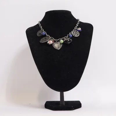 Necklace (Silver, Multicolored) from A zone Unknown metal