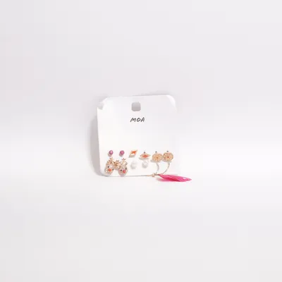 Boucles d'oreilles (Rose, Or, Multicolore) de MOA Métal inconnu