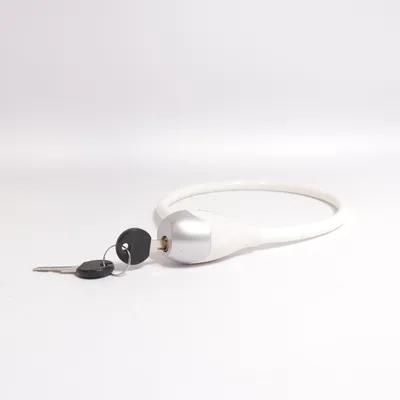 Bicycle lock (White, Silver) from Fischer