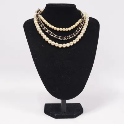 Collier (Blanc, Noir) de Opia Métal inconnu