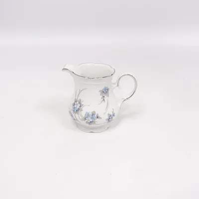 Cream jug (White, Blue, Gray) from Mitterteich Bavaria