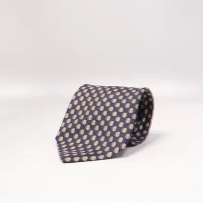 Tie (Blue, Yellow) from Angelo Bosani Silk