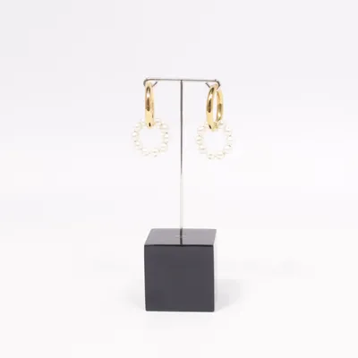 Oorbellen (Goud, Wit) van Heideman Schmuck Roestvrij staal, Verguld
