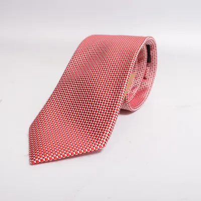 Tie (Red, White) from Bezner Silk