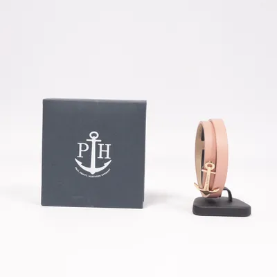 Armbånd (Pink, Guld) fra Paul Hewitt Ukendt metal, Læder