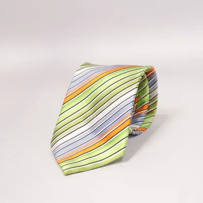 Tie (Green, Blue, Orange) from Jean Carriére Silk