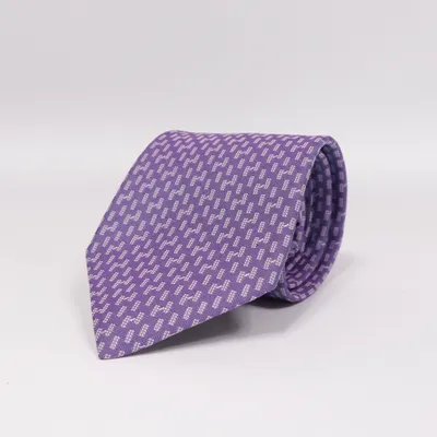 Cravate (Violet) de Hermès Soie