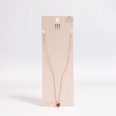 Necklace (Gold, Red) from SIX Unknown metal