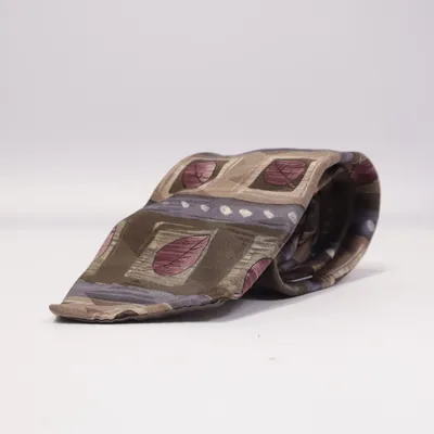 Cravate (Marron, Violet, Bleu) de Alessandro Magno Soie