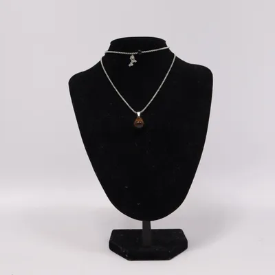 Necklace (Silver, Brown) from Tous Unknown metal