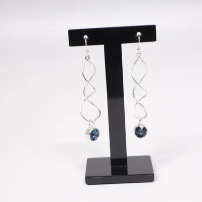 Earrings (Silver, Blue) from Beeline Unknown metal