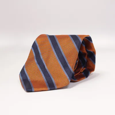 Stropdas (Oranje, Blauw) van Sarar Zijde