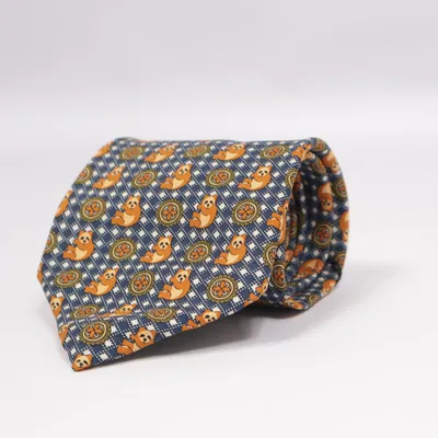 Cravate (Bleu, Jaune, Multicolore) de Andrew's Ties Soie