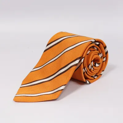 Slips (Orange, Hvid, Brun) fra Ermenegildo Zegna Bomuld, Silke
