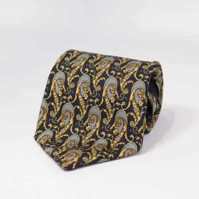 Tie (Blue, Gold, Multicolored) from Christian Dior Monsieur Silk